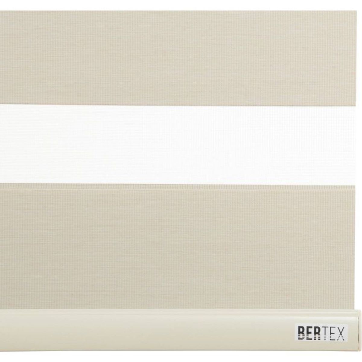 BERTEX - Roller Duo Blackout Zebra Día-Noche Beige 125x170 cm Altura ajustable