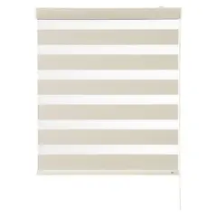 BERTEX - Roller Duo Blackout Zebra Día-Noche Beige 175x170 cm Altura ajustable