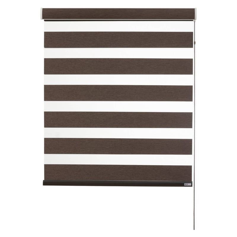 BERTEX - Roller Duo Blackout Zebra Día-Noche 80cm ancho x 235cm alt Café