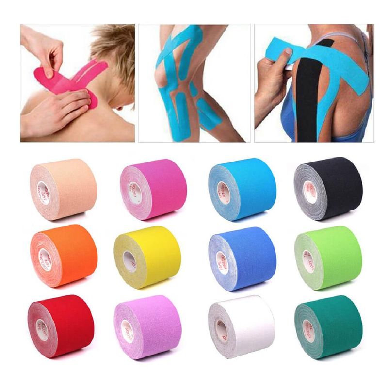 GENERICO - Pack 6 Cinta Kinesiológica Tape Kinesiológico 5x5 cm Apoyo Muscular