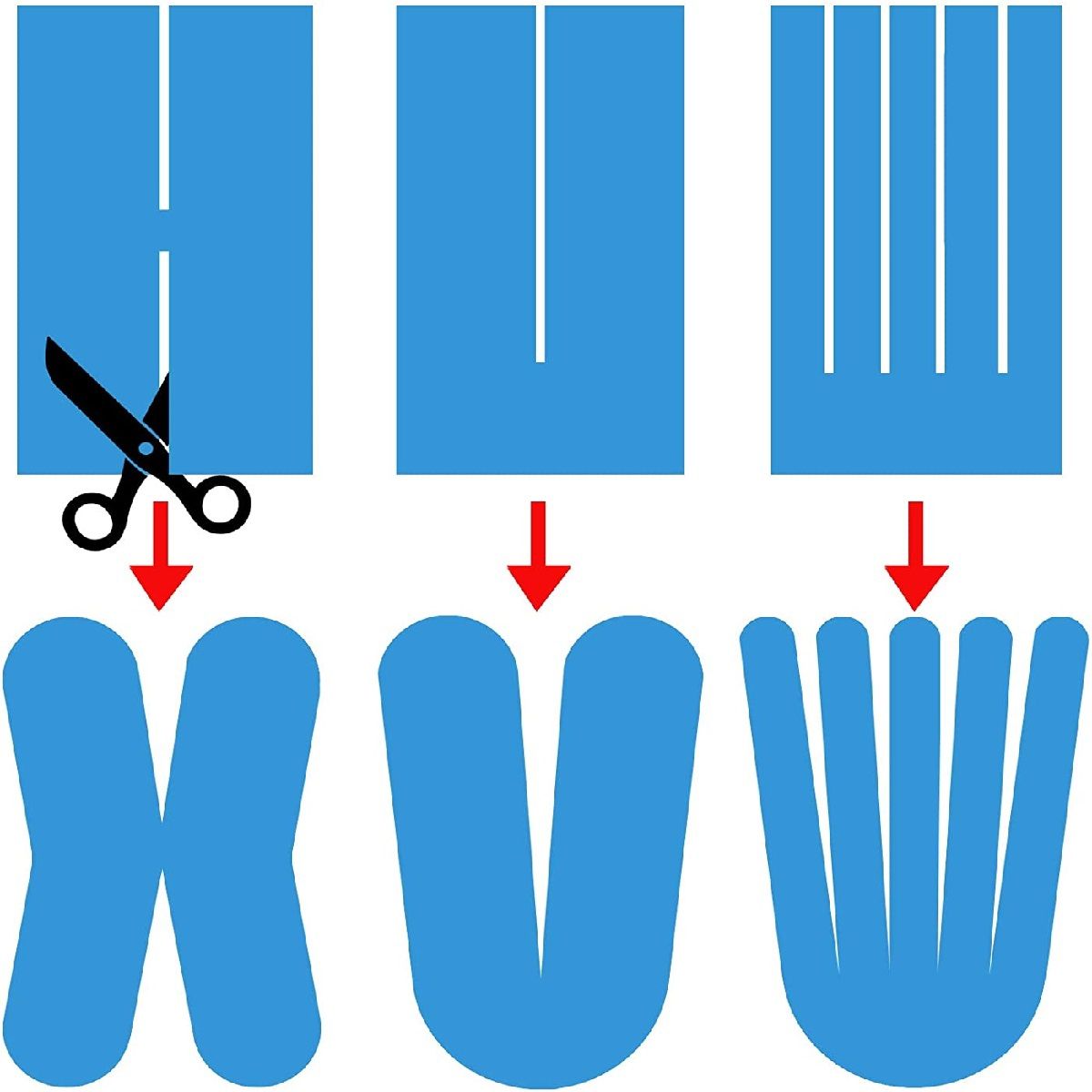 GENERICO - Pack 6 Cinta Kinesiológica Tape Kinesiológico 5x5 cm Apoyo Muscular