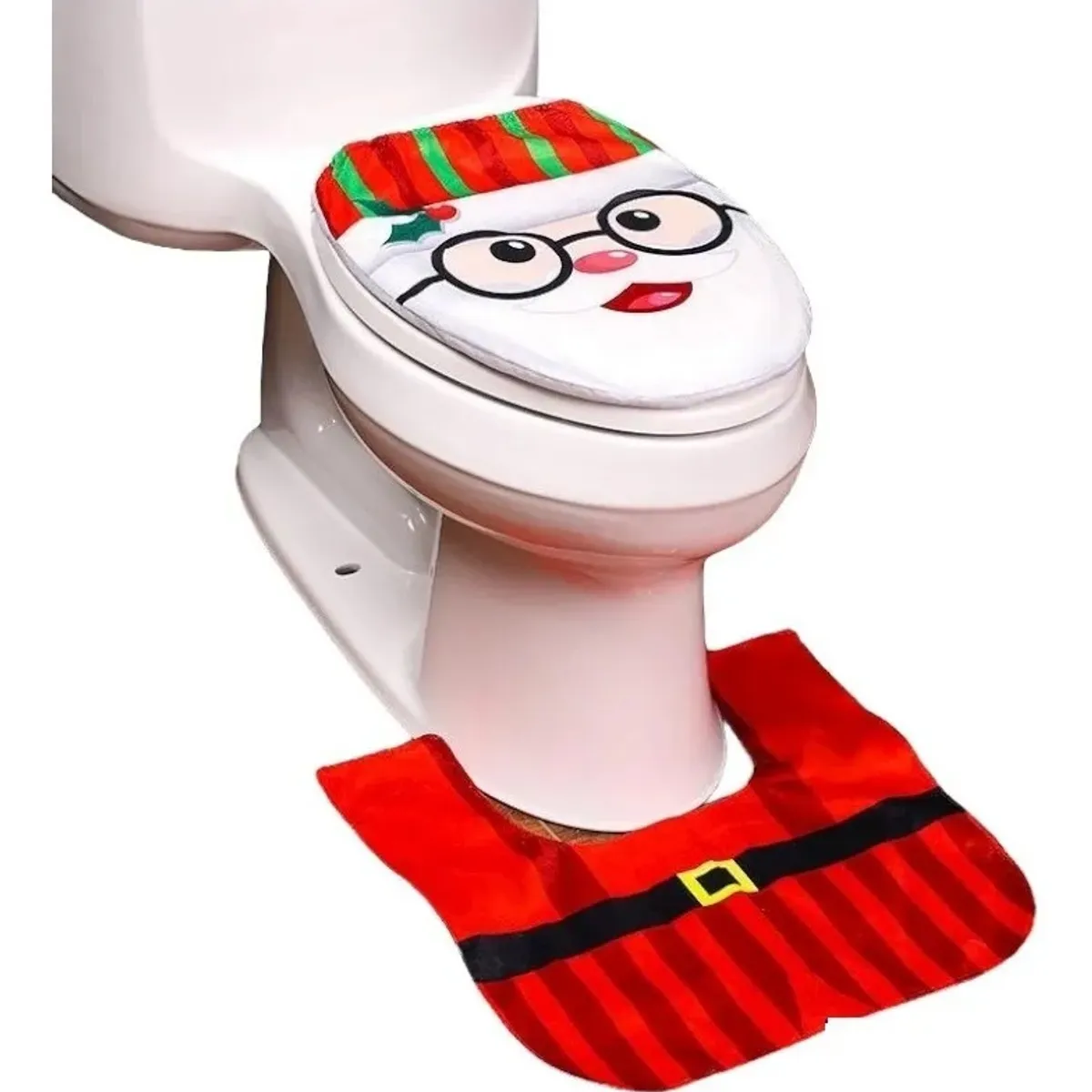 GENERICO - Fundas De Navidad Set Juego De Baño Decoracion Navideña 2pzs