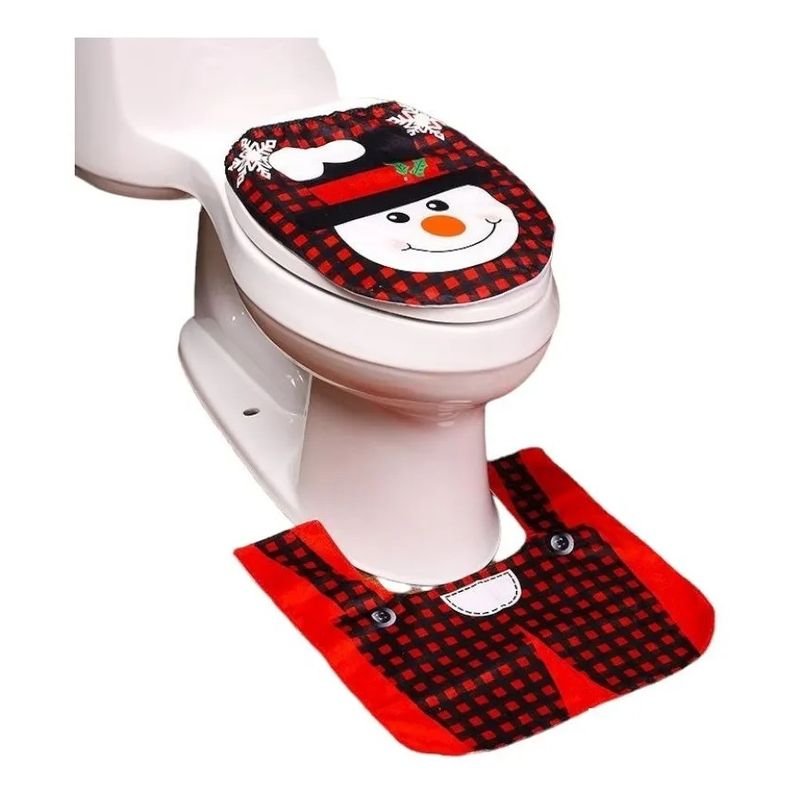 GENERICO - Fundas De Navidad Set Juego De Baño Decoracion Navideña 2pzs