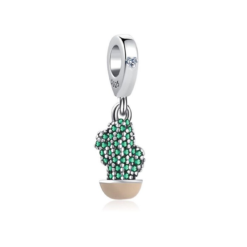 SILVER HEART - Charm Cactus en Plata Fina 925 SILVER HEART