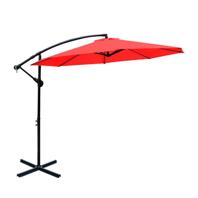 SOMBRATEC - Quitasol lateral colgante 3 m rojo