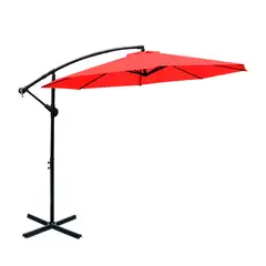 SOMBRATEC - Quitasol lateral colgante 3 m rojo