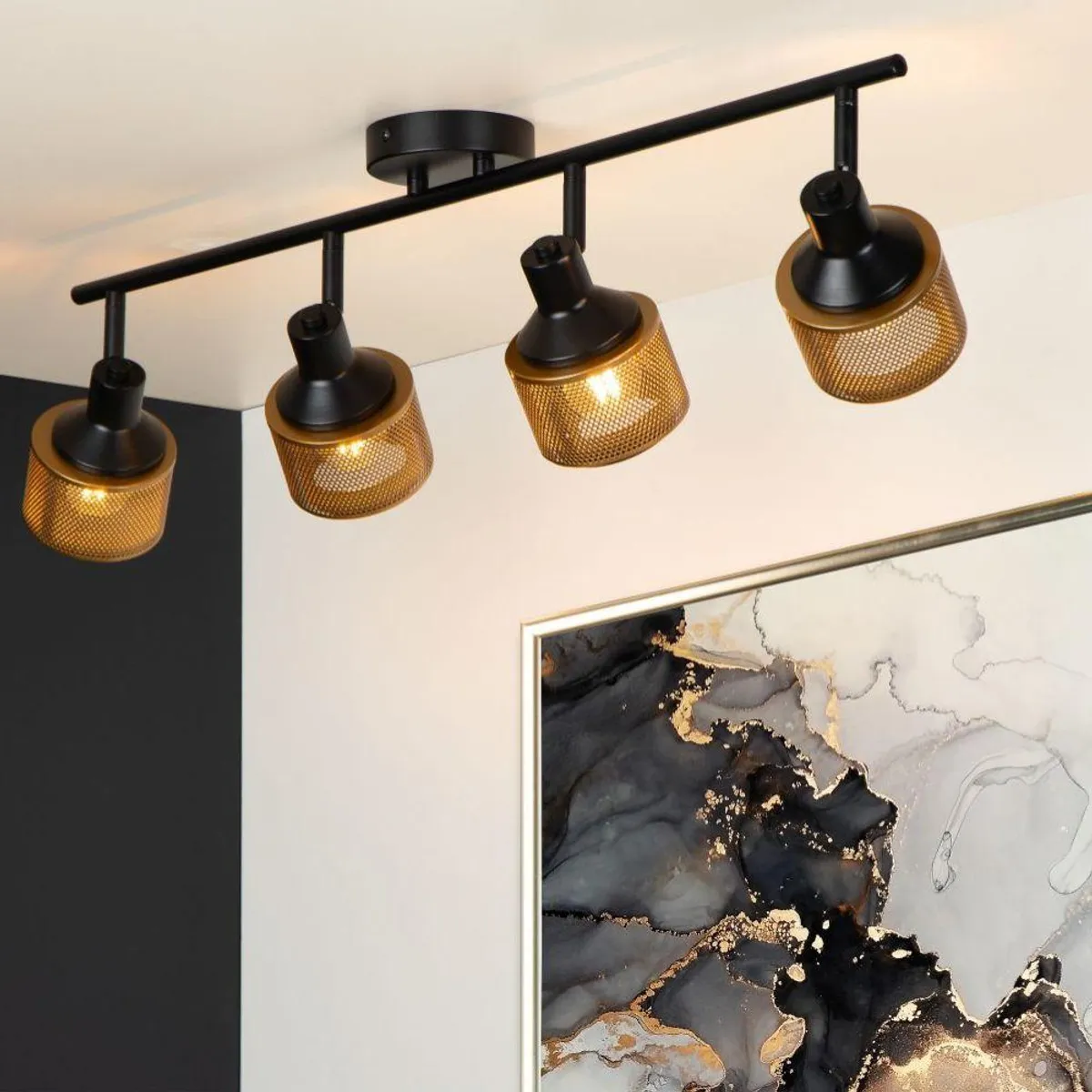 BOSCO - BARRA DIRECCIONAL RAFA NEGRO 4xE14 BOSCO