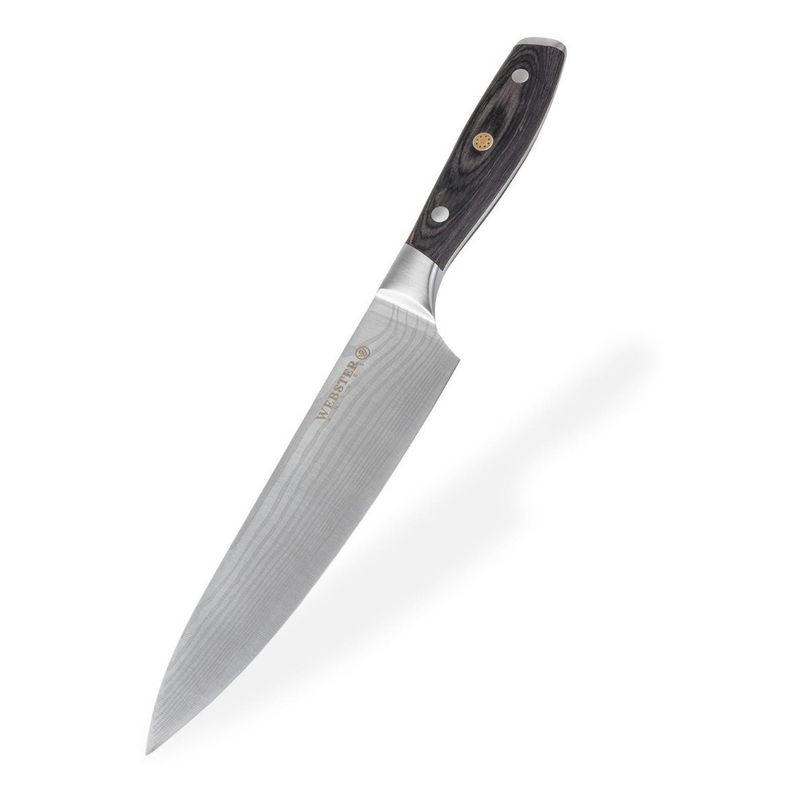 WEBSTER - Cuchillo Acero Premium Webster Parrillero Cocina Chef - Gris