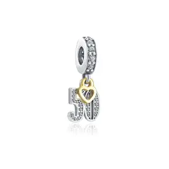 SILVER HEART - Charm Celebración 50 Años en Plata Fina 925