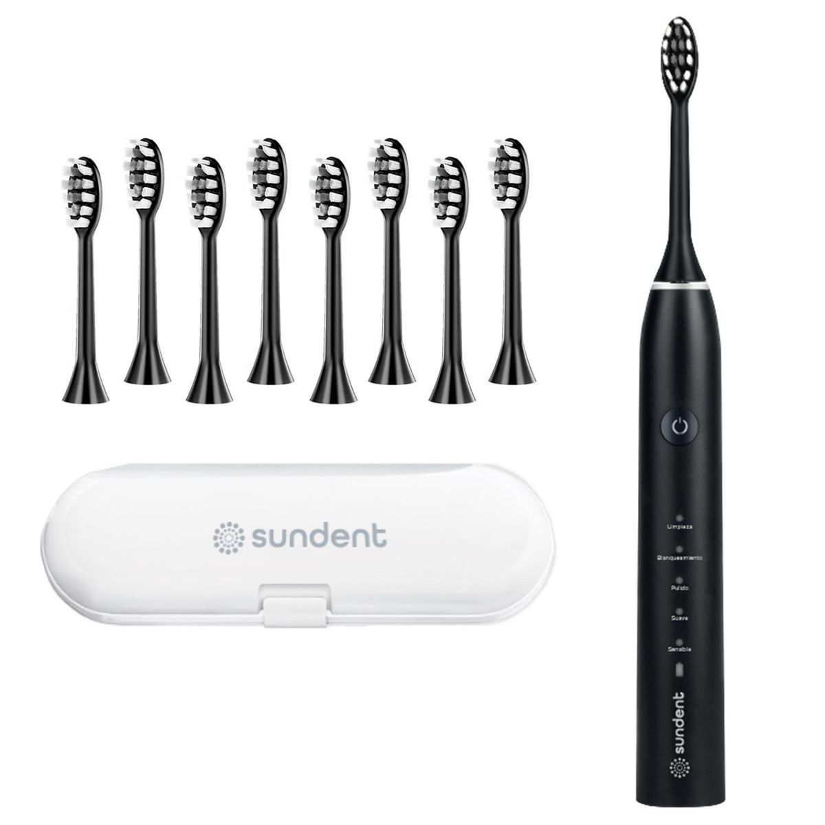 SUNDENT - Cepillo De Dientes Electrico Recargable Sundent +repuestos - Azul oscuro