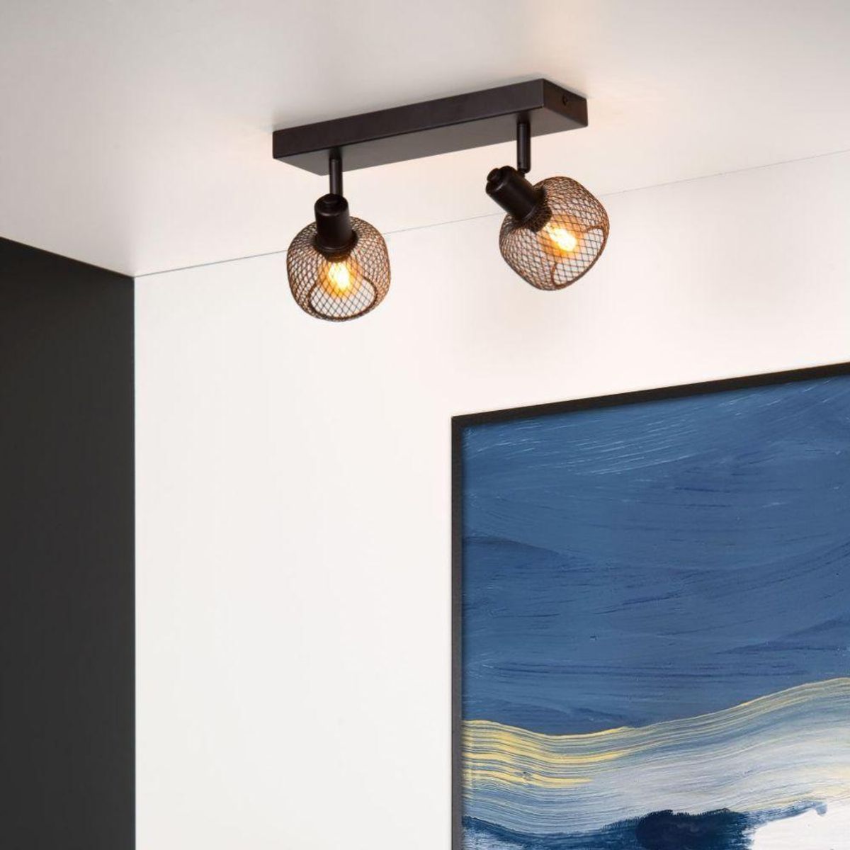 BOSCO - BARRA DIRECCIONAL MAREN NEGRO 2xE14 - Negro