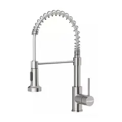 COREAQUA - Llave Monomando Lavaplatos Flex Griferia Cocina - Plateado