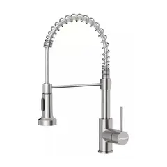 COREAQUA - Llave Monomando Lavaplatos Flex Griferia Cocina - Plateado