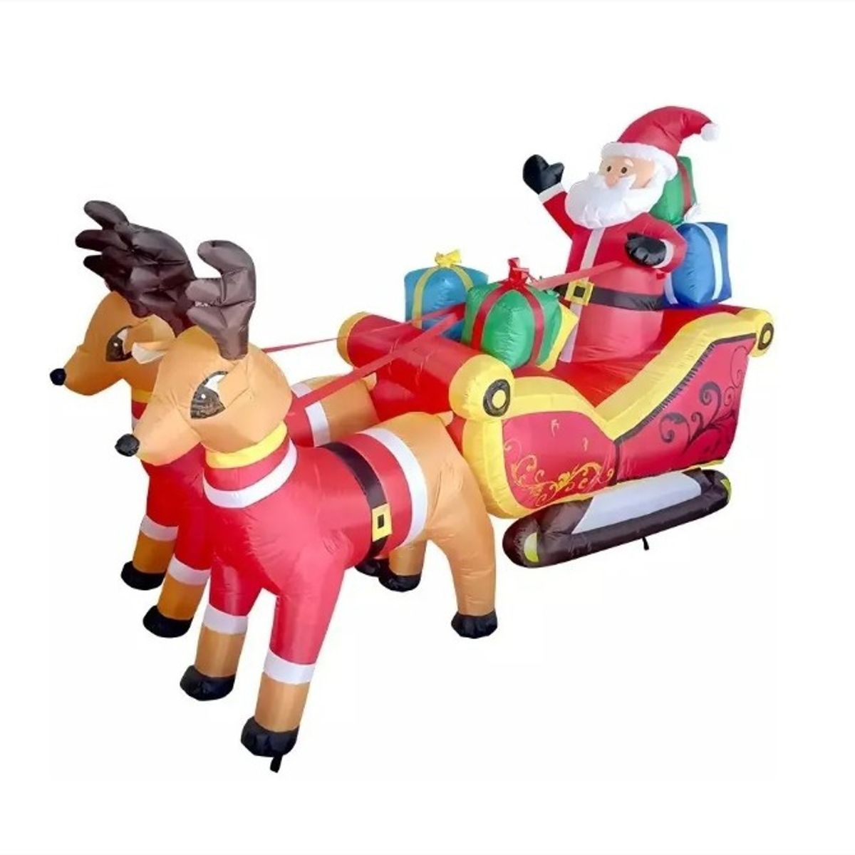Adorno Navidad TRINEO Con Renos Inflable Pascuero Regalos, marca GENERICO - Foto Principal