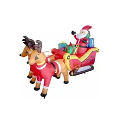 GENERICO - Adorno Navidad TRINEO Con Renos Inflable Pascuero Regalos