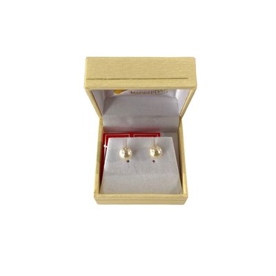 Imagen 2 del producto Aros Pegados de Perlas de N° 7 Enchapado en Oro