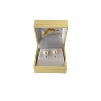 Aros Pegados de Perlas de N° 8 Enchapado en Oro