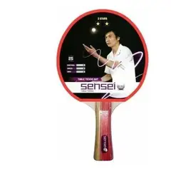 SENSEI - Paleta De Ping Pong 2 Star Negra Y Roja
