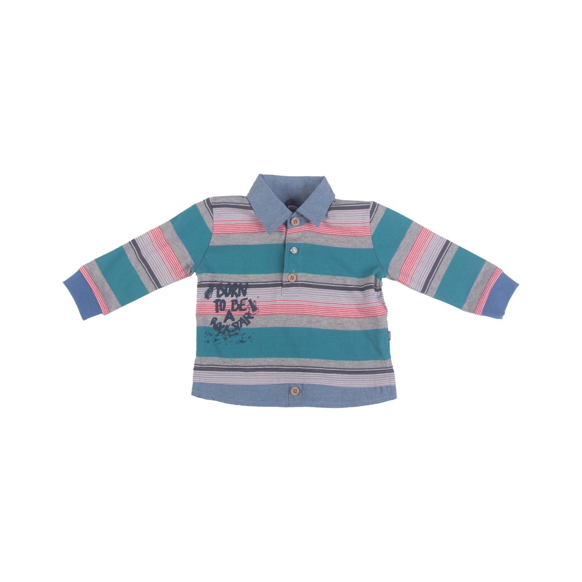 PILLIN - Polera Bebe Niño Gris Pillin PILLIN