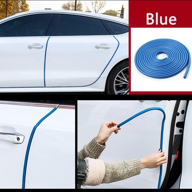 GENERICO - Moldura Auto Sello Presión Protectora Puertas Y Capot 5m AZUL