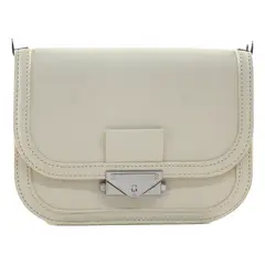 MAILEA - Bandolera ecocuero cerrajo metal para mujer beige