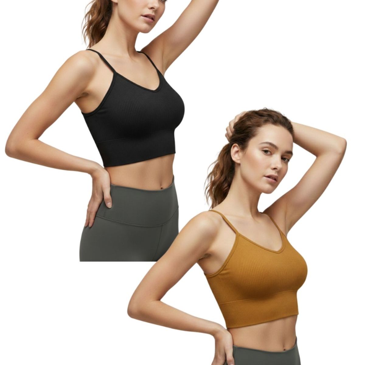 LOOK SHOP - Pack 2 Sostén Deportivo Elasticado Mujer. Peto Sujetador 320