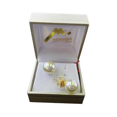 Imagen 2 del producto Aros Perlas de N°12 bañado en Oro 18K