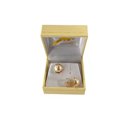 Imagen 2 del producto Aros media perlas de N°10 Enchapado en Oro