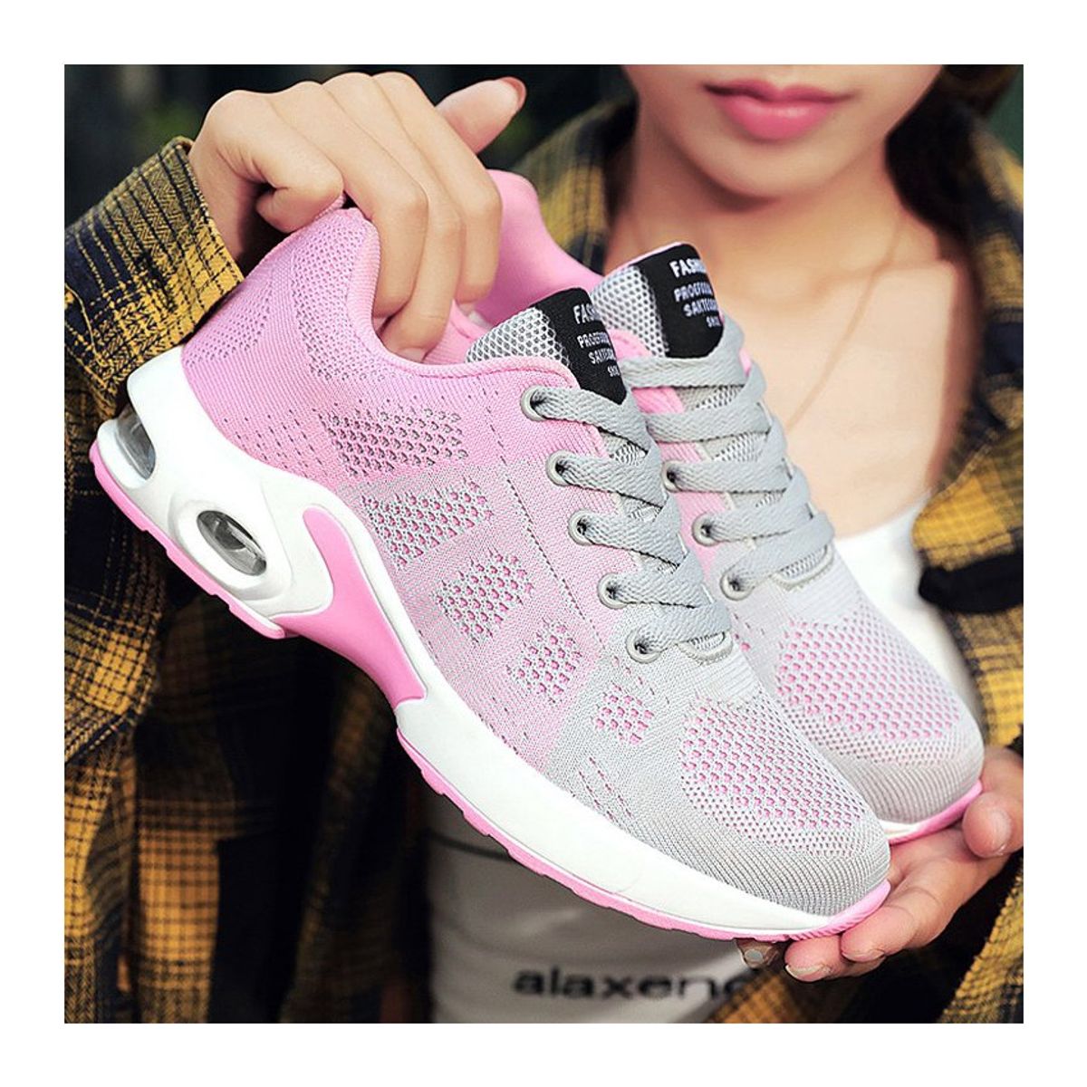 GENERICO - Zapatillas casuales antideslizante mujer zapatos -gris