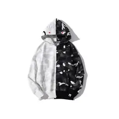 BLWOENS - Polerones sudadera con capucha camuflaje cabeza tiburón.