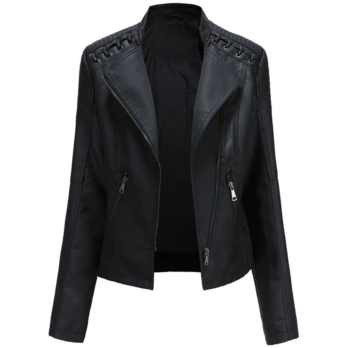 BLWOENS - Chaqueta de PU con cuello sastre mujer.