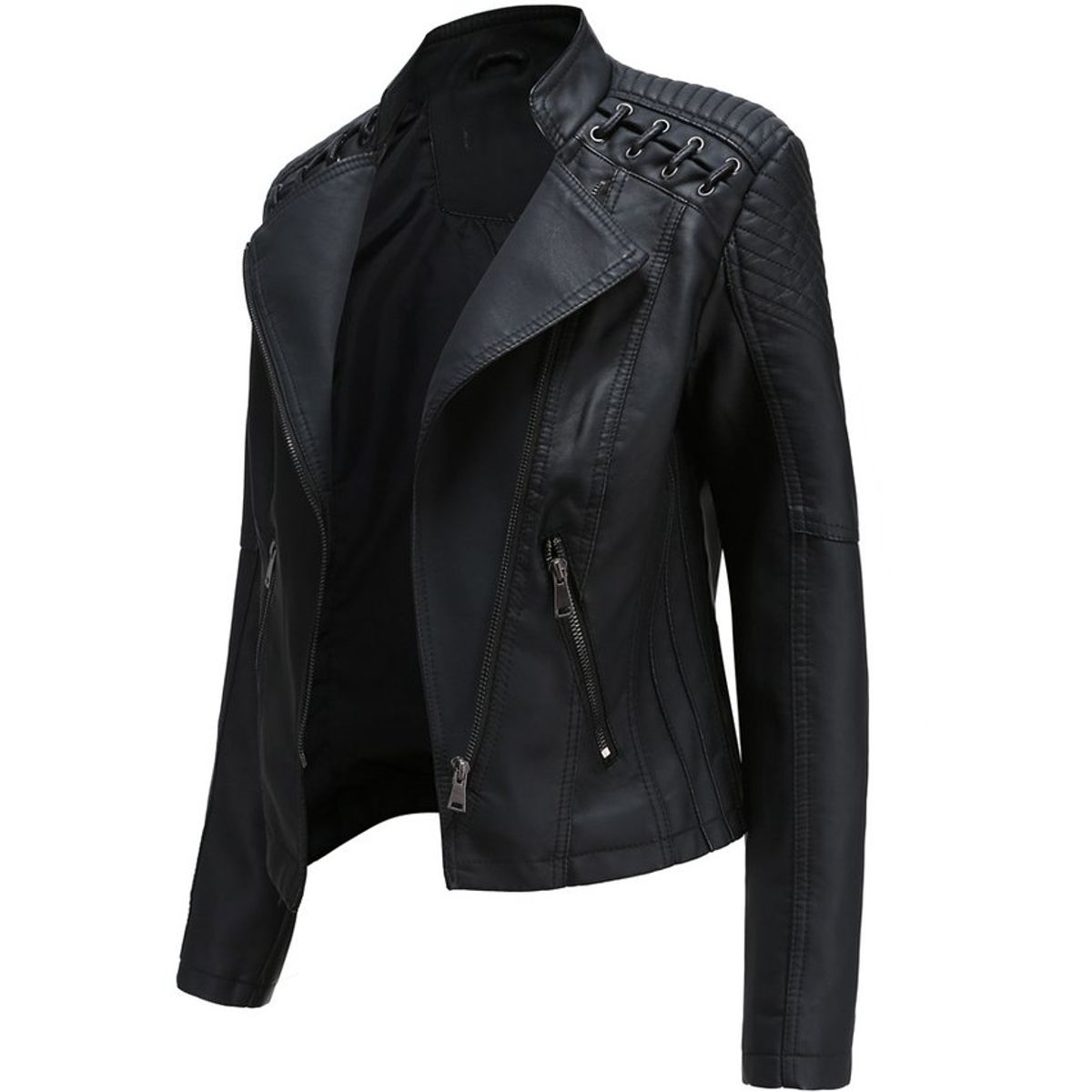 BLWOENS - Chaqueta de PU con cuello sastre mujer.