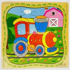 UNIVERSAL - Puzzle Infantil Rompecabeza de 16 Piezas Cada Una TRENCITO