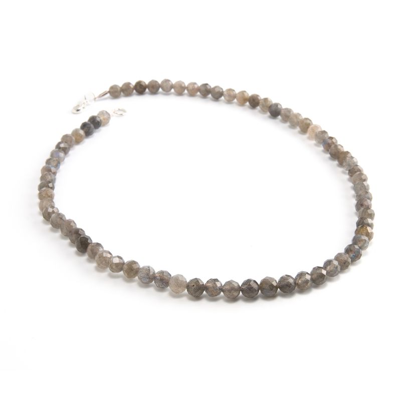 MCPTIENDATALLER - Collar de piedras labradorita facetada