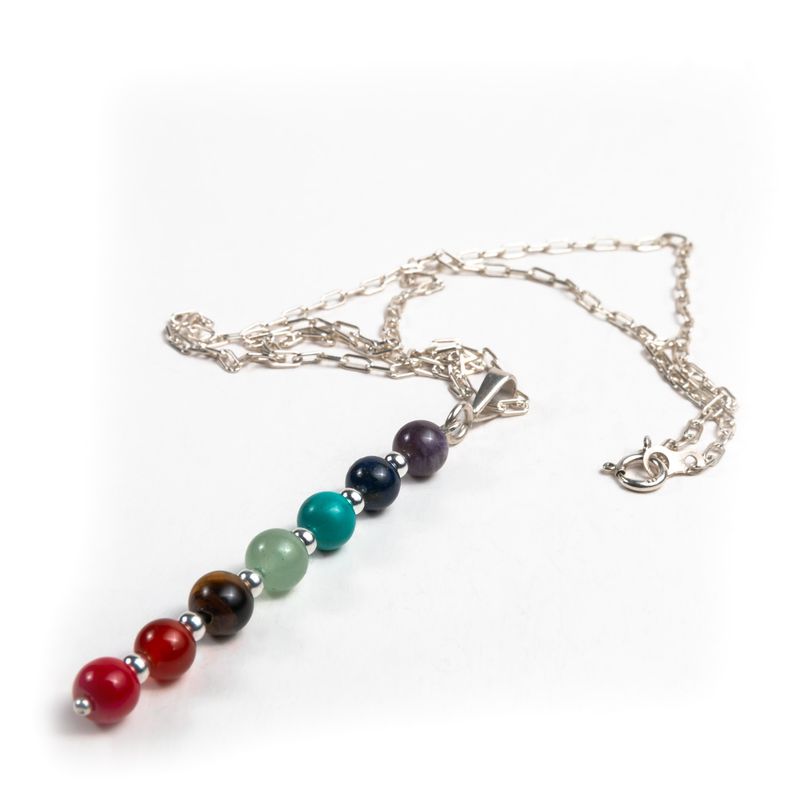 MCPTIENDATALLER - Cadena y colgante de los 7 chakras.