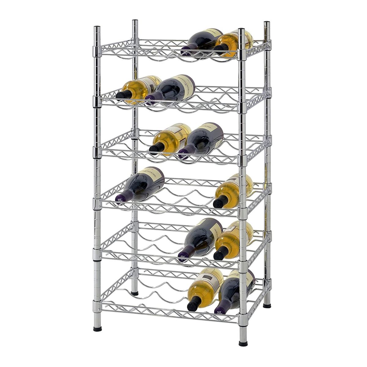 PROCHEF - Estante Cromado 45x35x90 cm. Cava 24 a 42 Botellas de Vino