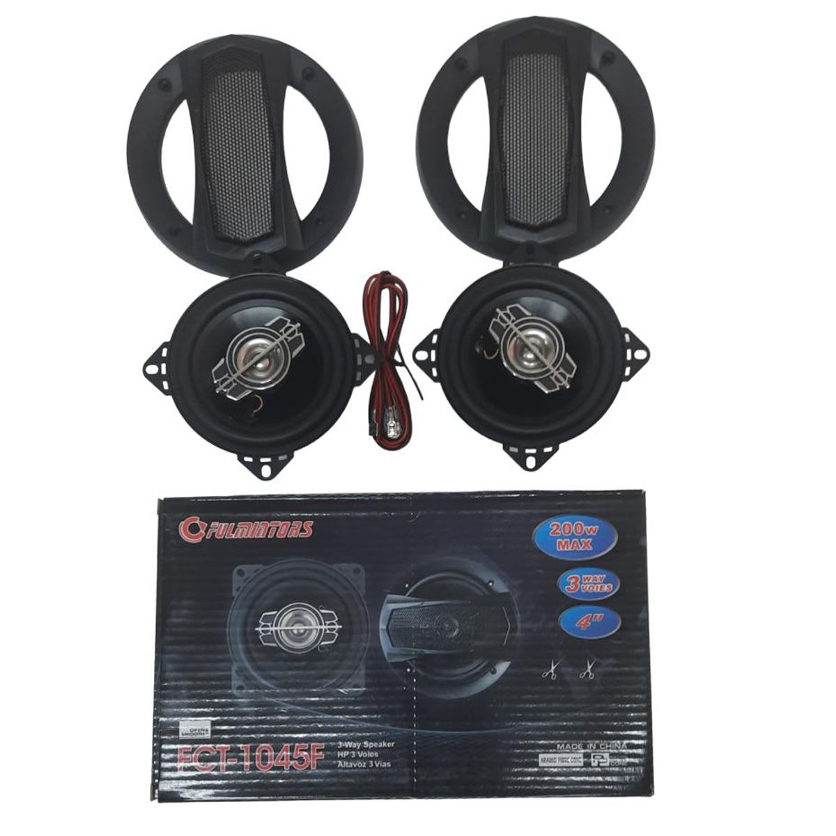 GENERICO - x2 Parlantes de 4 pulgadas 10,16 cm para auto