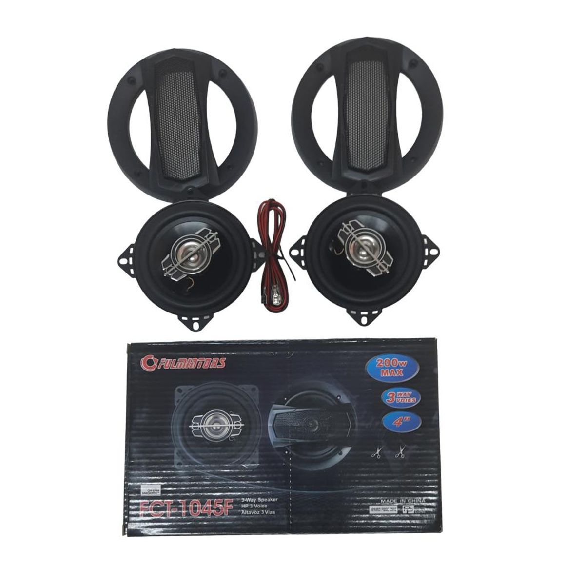 GENERICO - x2 Parlantes de 4 pulgadas 10,16 cm para auto