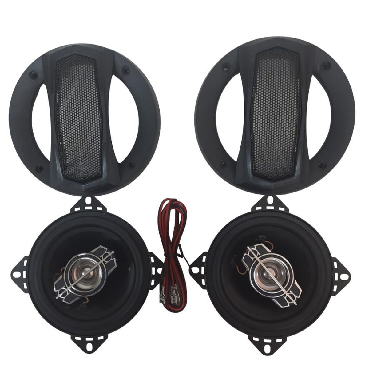 GENERICO - x2 Parlantes de 4 pulgadas 10,16 cm para auto