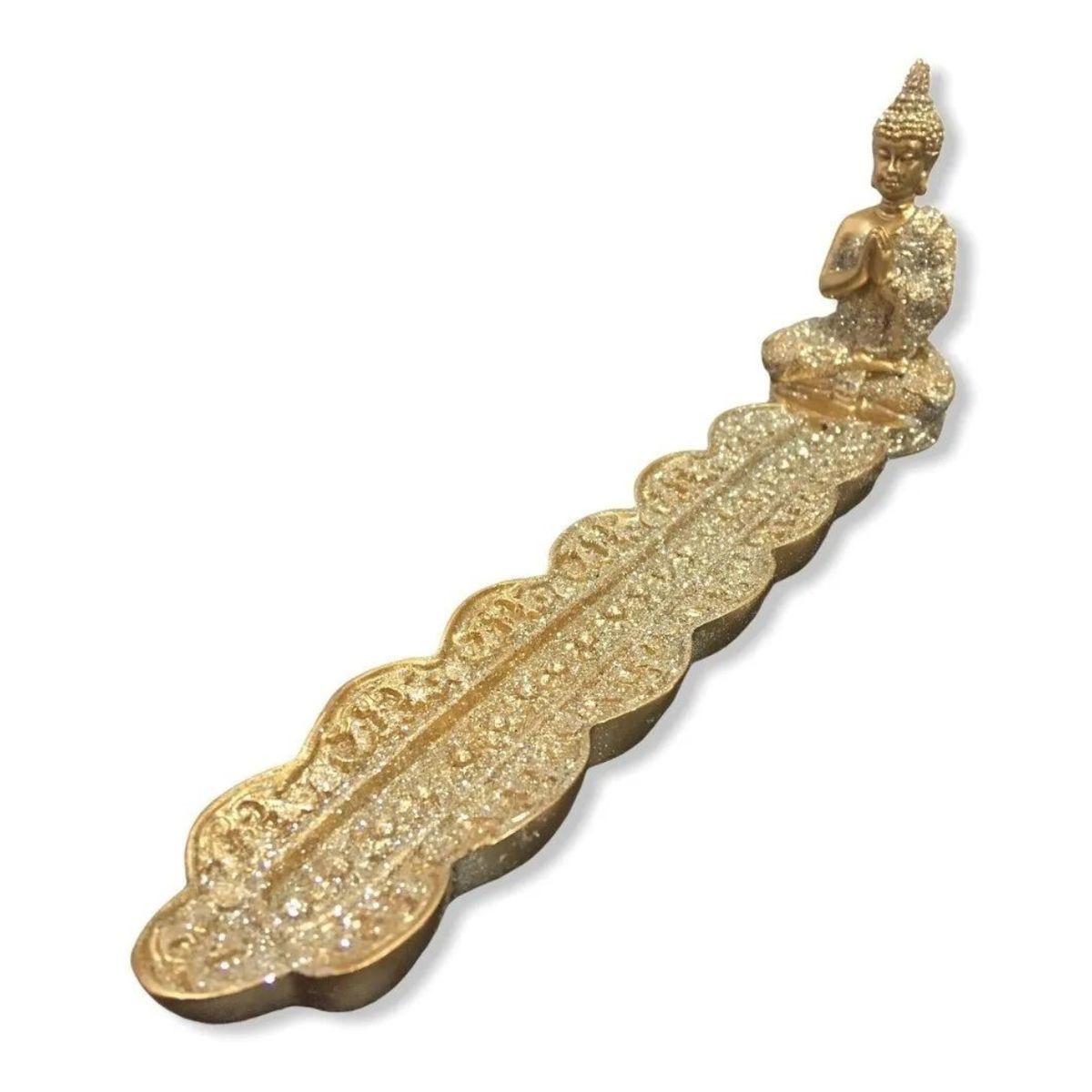 GENERICO - Porta Incienso Dorado con figura de Buda