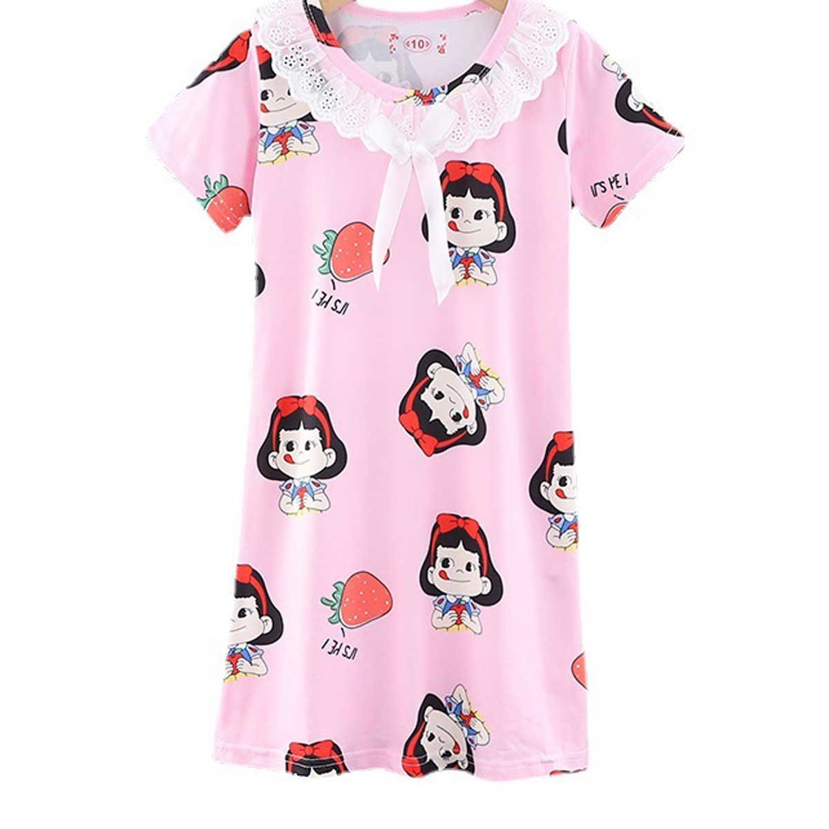 EVERSO - Camisa De Dormir Pijama Niña Verano Algodóntalla Grande