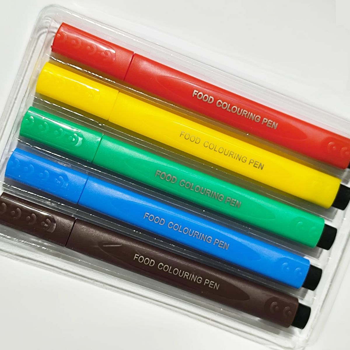 GENERICO - 5 Lápices Tinta Comestible Colores Variados Repostería Decoración