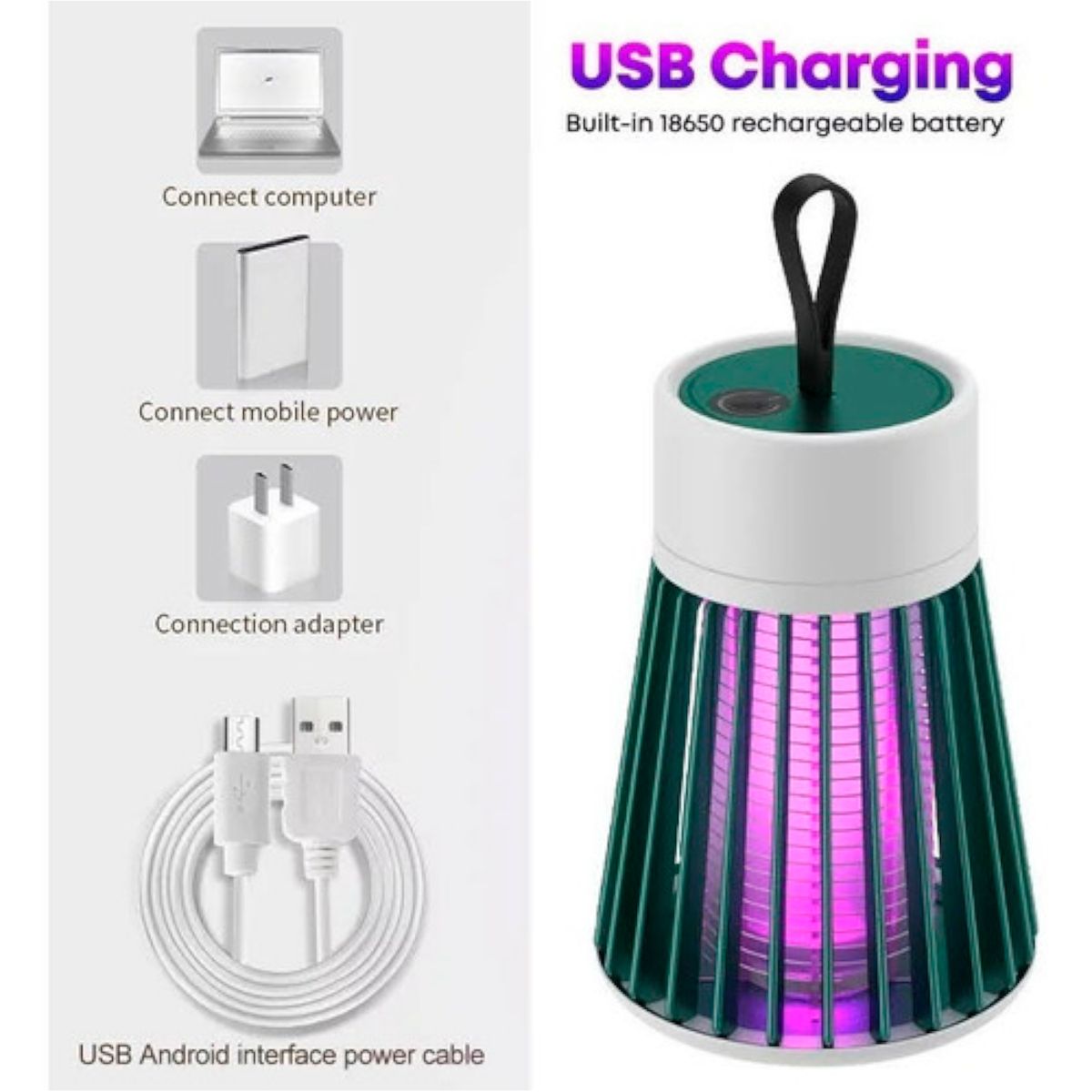 GENERICO - Lampara Mata Insectos Electrocutador Mata Zancudos Mosquitos