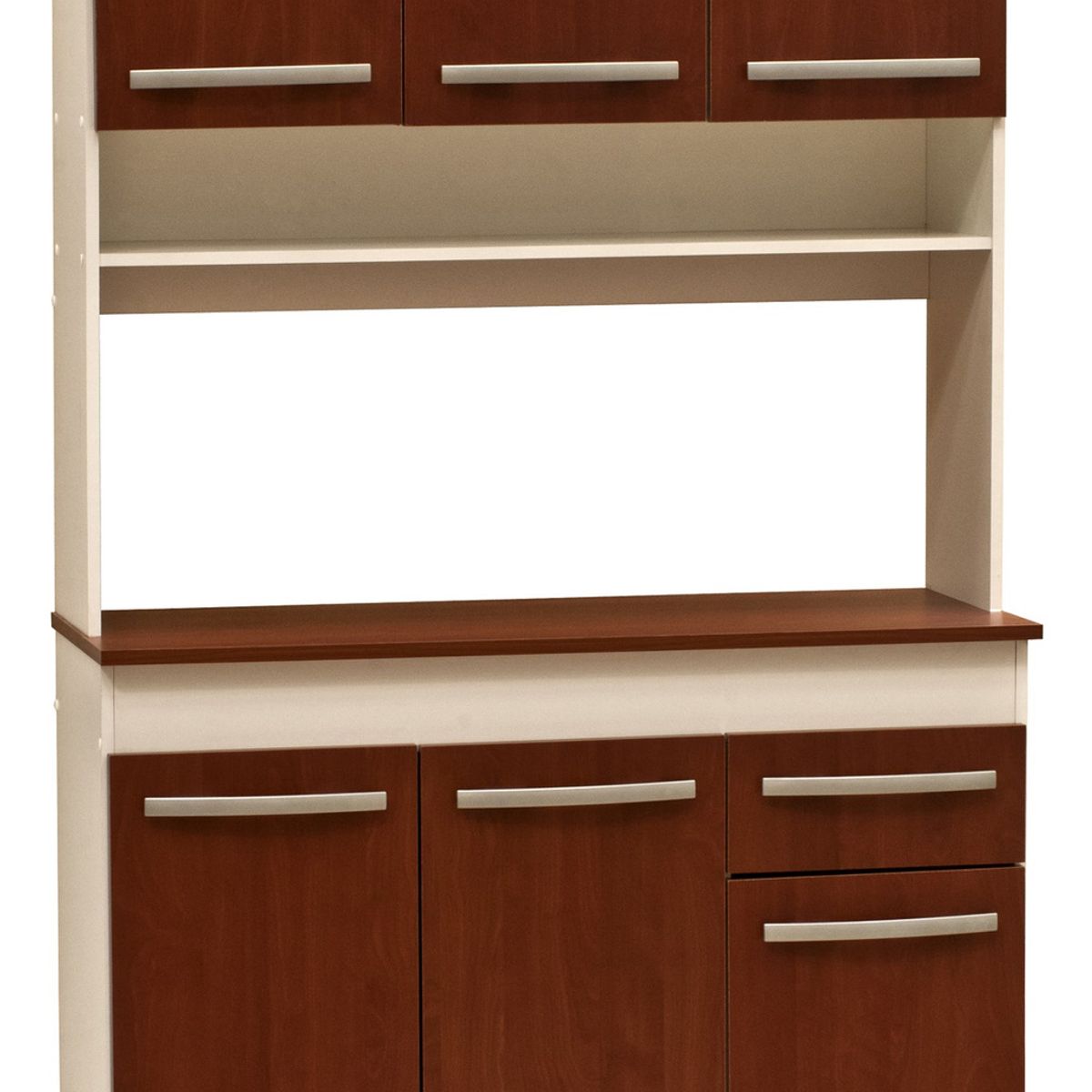 MOBIKIT - Compacto 6 Puertas 1 Cajon 90 Blanco - Cerezo Mobikit