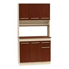 MOBIKIT - Compacto 6 Puertas 1 Cajon 90 Blanco - Cerezo