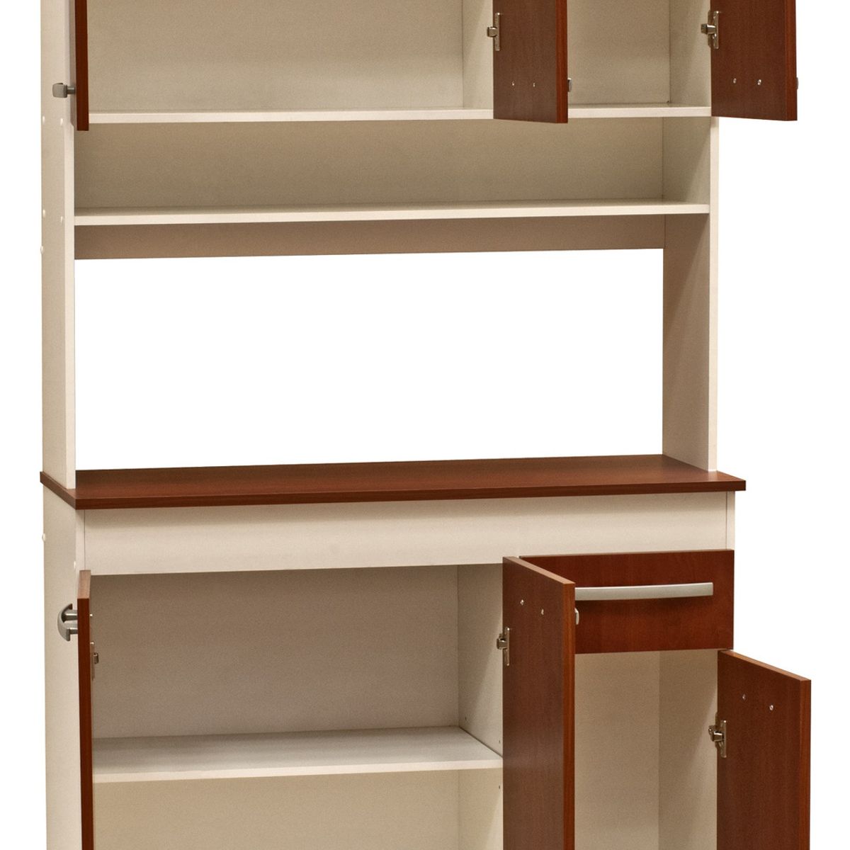 MOBIKIT - Compacto 6 Puertas 1 Cajon 90 Blanco - Cerezo Mobikit