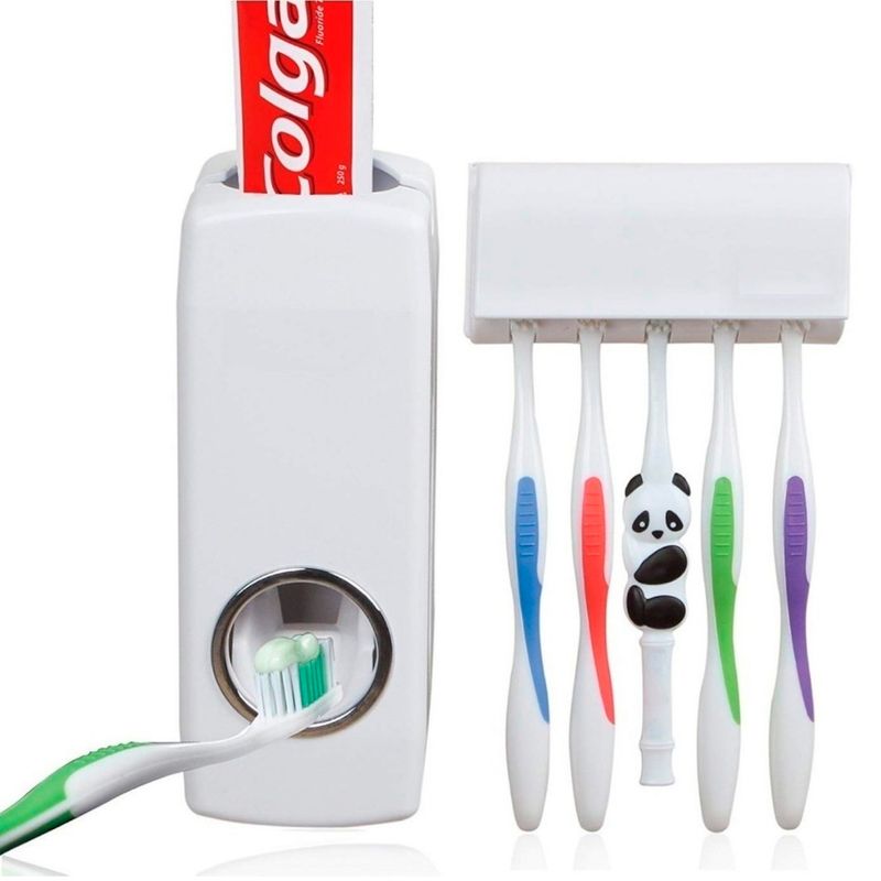 GENERICO - Dispensador Automático Pasta Dientes Porta Cepillo