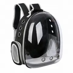 GENERICO - Mochila Bolso Transportes Mascotas Perros Gato negra