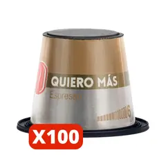 CAFE CARIBE - Café Quiero Más Espresso 100 cápsulas compatibles