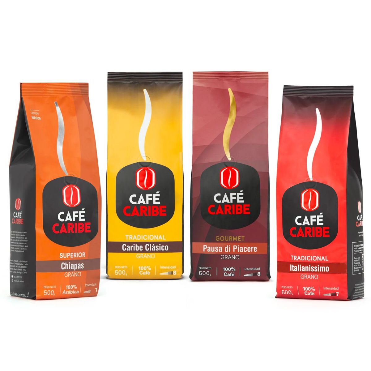 CAFE CARIBE - Pack Completo - 4 Café En Grano 2000gr.
